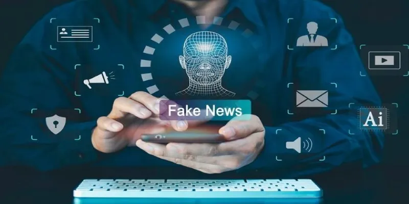 AI-powered fact-checking illustration