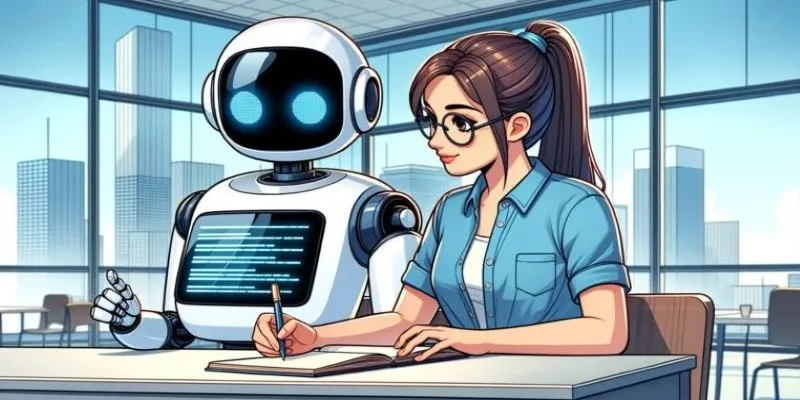 Student using AI tool