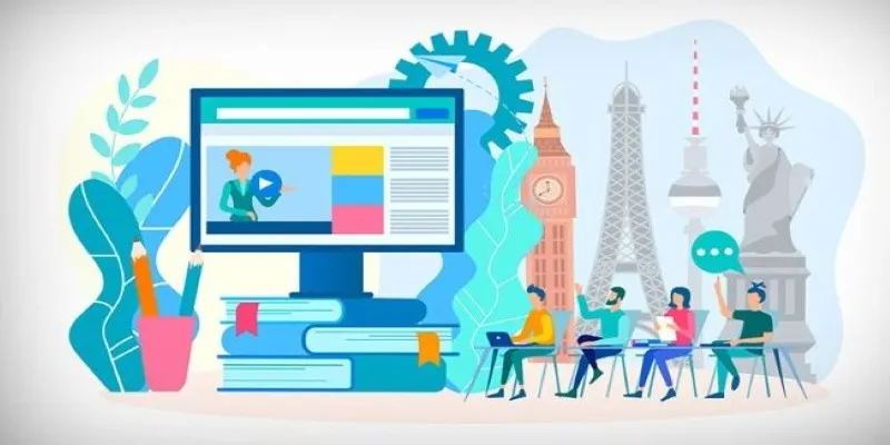 AI-driven language learning platform interface