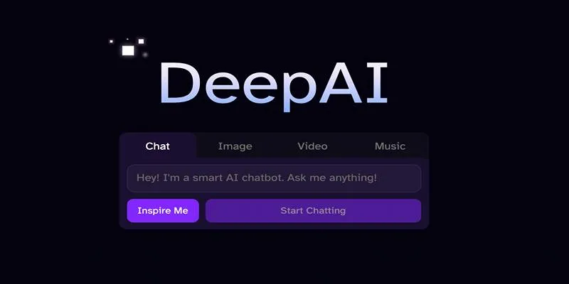 DeepAI Interface for AI Tools