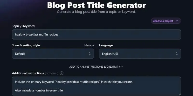 AI-generated blog post titles
