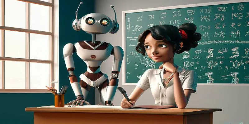 Student practicing with AI