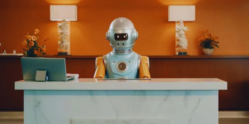Salon receptionist using AI system