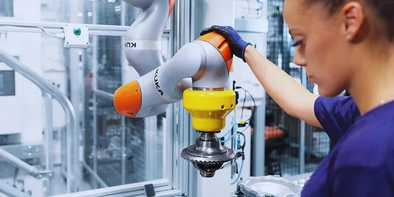 Cobot assisting with laboratory tasks