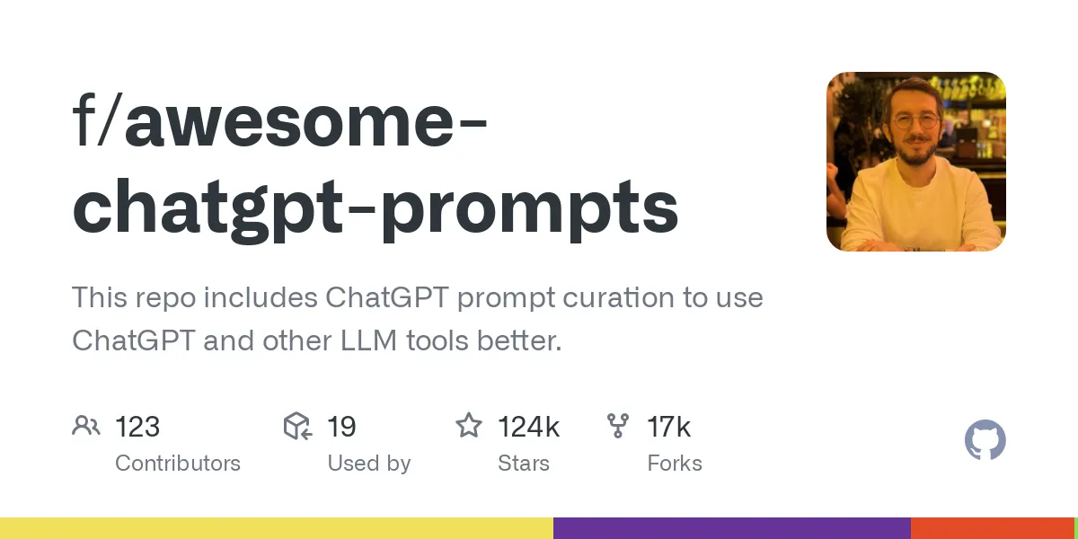 Awesome ChatGPT Prompts GitHub Collection