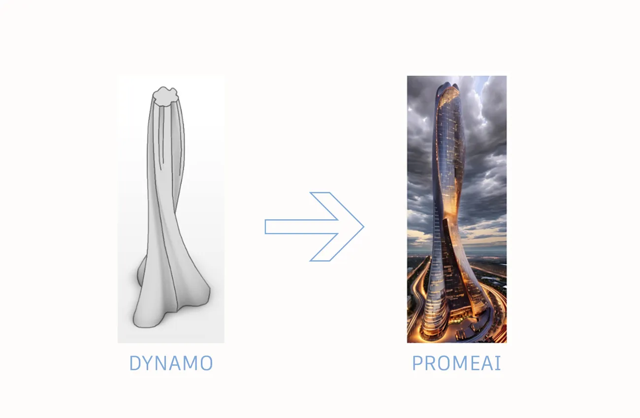 Example of a sketch rendered by PromeAI