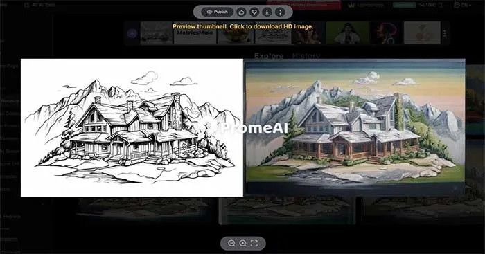 Uploading a sketch to PromeAI