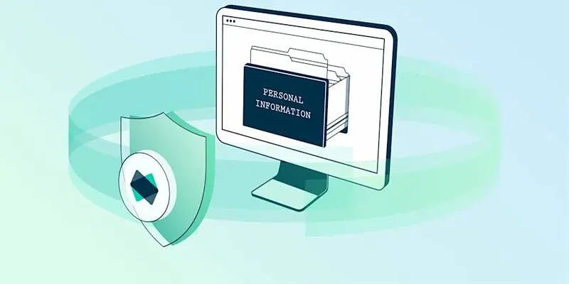 Illustration of protecting personal information online