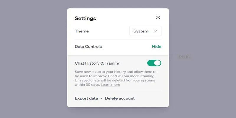 Disable Account History