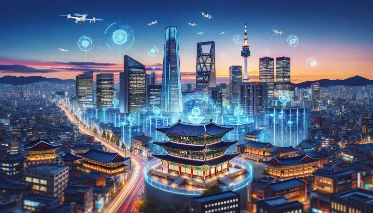 A skyline view of Seoul, South Korea, a growing AI hub