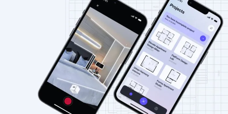 An architect using RoomPlan on a tablet